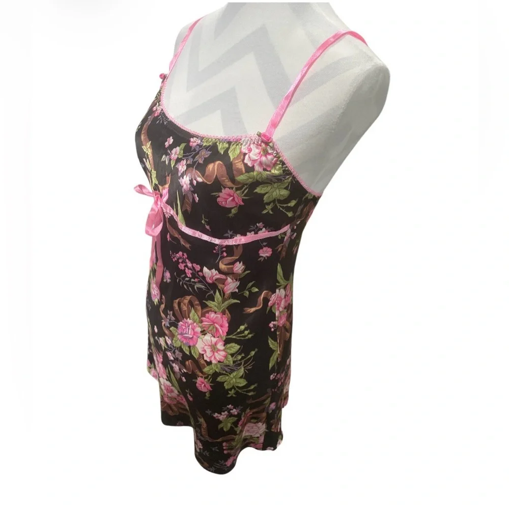 Vintage Y2K Victoria’s Secret Floral Women's Slip dress Nightgown Medium - Picture 2 of 8